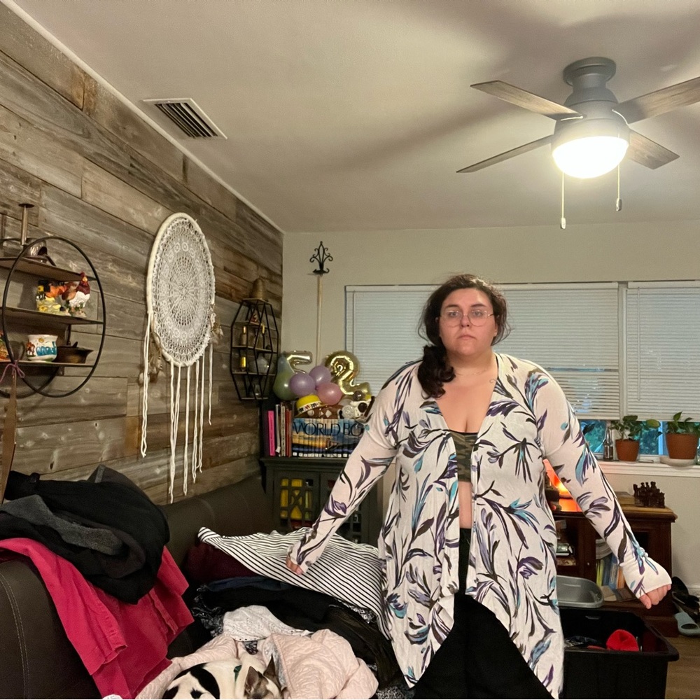 White floral Cardigan